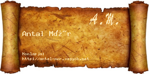 Antal Mór névjegykártya