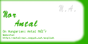 mor antal business card